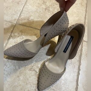 French Connection Taupe Studded Heels